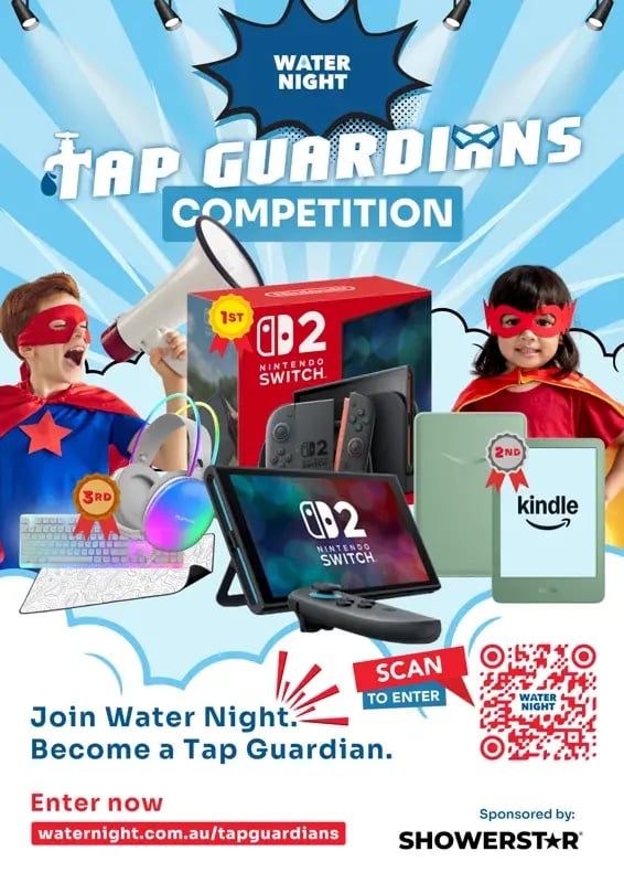 WN25 x ShowerStar - Tap Guardians Competition Posters A4 - All Prizes and Masks with Sponsor